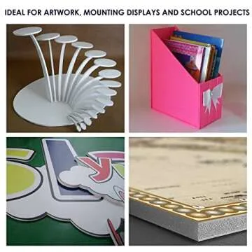 Foam Board 16 x 20 x 3/16" - Premium 12 Pack - White Poster Board, Acid Free, Double Sided, Rigid, Sign Board Foamboard for Mounting, Crafts, Paintings Prints, Art, Display, Presentation and Projects