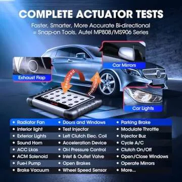 Autel Scanner MaxiCOM MK808S: 2025 Bidirectional Tool as MK808BT Pro MX808S M808Z, Function as MaxiCheck MX900, 28+ Service, Active Test, All System Diagnose, Injector Coding, FCA Autoauth Android 11