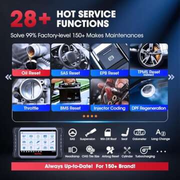 Autel Scanner MaxiCOM MK808S: 2025 Bidirectional Tool as MK808BT Pro MX808S M808Z, Function as MaxiCheck MX900, 28+ Service, Active Test, All System Diagnose, Injector Coding, FCA Autoauth Android 11