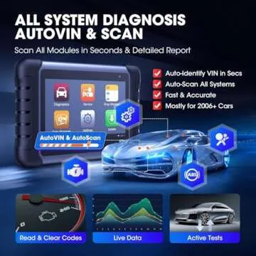 Autel Scanner MaxiCOM MK808S: 2025 Bidirectional Tool as MK808BT Pro MX808S M808Z, Function as MaxiCheck MX900, 28+ Service, Active Test, All System Diagnose, Injector Coding, FCA Autoauth Android 11