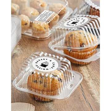 MUNBYN White Thermal Stickers, Square Thermal Labels, Circle Thermal Sticker Labels for DIY Logo Des...