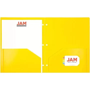 JAM PAPER Colorful Heavy Duty Plastic Folders