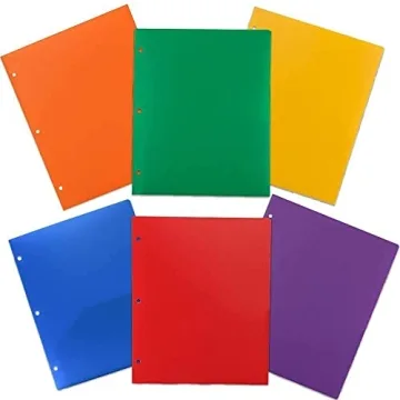 JAM PAPER Colorful Heavy Duty Plastic Folders