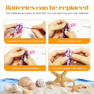 LAVIZO LED Robot Fish Toys for Pets - Interactive Swimming Fun