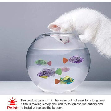 LAVIZO LED Robot Fish Toys for Pets - Interactive Swimming Fun