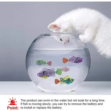 LAVIZO LED Robot Fish Toys for Pets - Interactive Swimming Fun