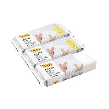 Jovi Air Dry Modeling Clay, Creative Set of 3 Units, 3.3lb Total, No Oven Needed, White Color