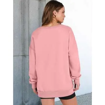 ANRABESS Oversized V-Neck Sweatshirt for Cozy Style