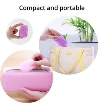 YJJSKEJI Travel Soap,6 PACK (120 Sheets) disposable sheets for travel, Soap Sheets for Travel and Camping (120PCS)