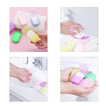 YJJSKEJI Travel Soap,6 PACK (120 Sheets) disposable sheets for travel, Soap Sheets for Travel and Camping (120PCS)