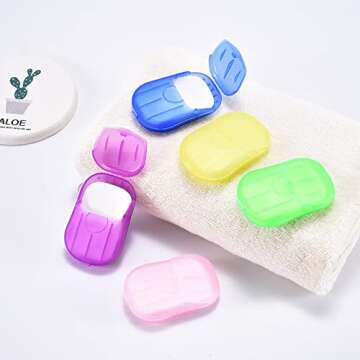 YJJSKEJI Travel Soap,6 PACK (120 Sheets) disposable sheets for travel, Soap Sheets for Travel and Camping (120PCS)