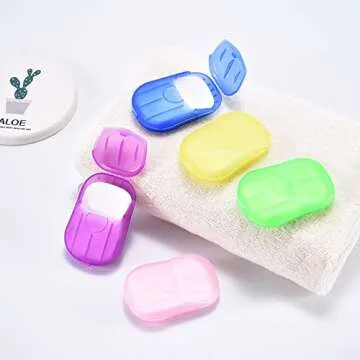 YJJSKEJI Travel Soap,6 PACK (120 Sheets) disposable sheets for travel, Soap Sheets for Travel and Camping (120PCS)