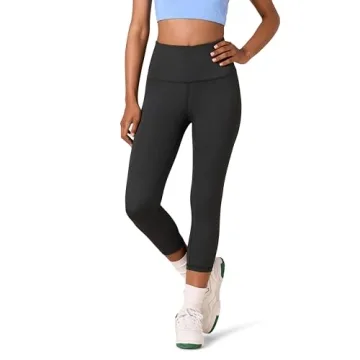 Amazon Essentials Women's Active Sculpt Workout Athleisure High Rise Capri Leggings (Available in Pl...