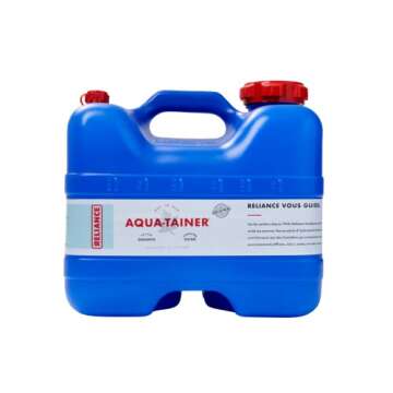 Reliance Products Aqua-Tainer 4 Gallon Rigid Water Container, Blue, 11.3' x 11.0 Inch x 10.8 Inch