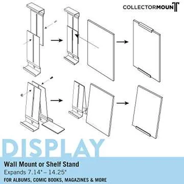 CollectorMount Comic Mount for Comic Books - Adjustable Shelf and Wall Display
