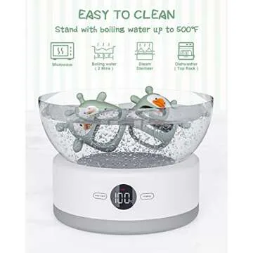 HEOMOONE Silicone Pacifier Teether, Baby Teether for Teething Relief | 100% Food-Grade Silicone Teether for Baby 0-6, 12, 18 Months Infant, BPA-Free, PVC-Free