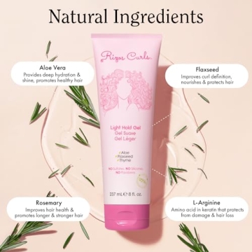 Rizos Curls Light Hold Gel for Defined, Non-Crunchy Curls