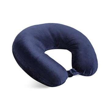 World's Best Feather Soft Microfiber Neck Pillow, Navy