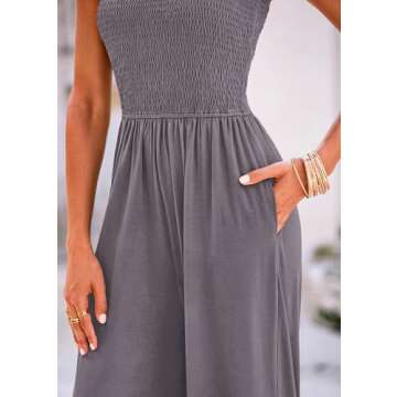 KIRUNDO Womens Jumpsuit Comfortable Stylish Wide Leg Overalls