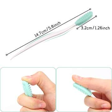 LUTER Silicone Exfoliating Lip Brush Set for Healthy Lips