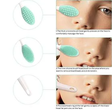 LUTER Silicone Exfoliating Lip Brush Set for Healthy Lips