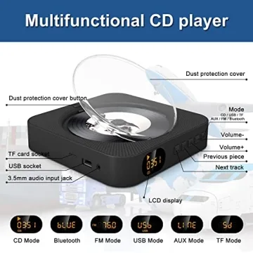 Multi-Function Portable CD Player with Bluetooth for All