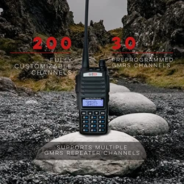 BTECH GMRS-V2 Radio with USB-C Charging and IP54 Rating