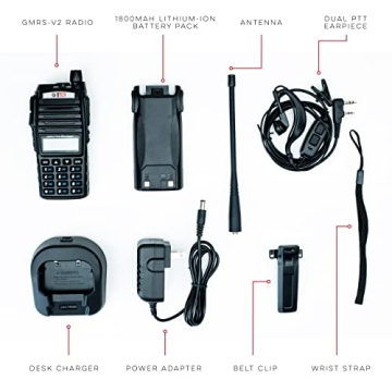 BTECH GMRS-V2 Radio with USB-C Charging and IP54 Rating