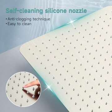 SR SUN RISE 16 Inch Extra Large Rain Shower Head Brushed Nickel 304 Stainless Steel High Pressure Rainfall Showerhead Ultra Thin Water Saving