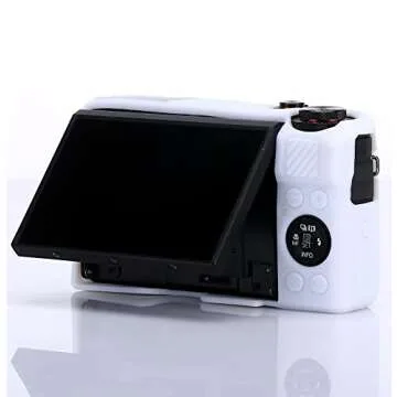 G7X Mark II, G7X Mark III, G7X Camera Ultra-Thin Lightweight Rubber Soft Silicone Case Bag Cover for Canon PowerShot G7X G7X Mark II G7X Mark III+ Microfiber Cloth (White)