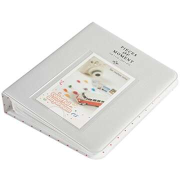 Quality Photo Mini Instant Photo Album - 64 Pockets in Smokey White