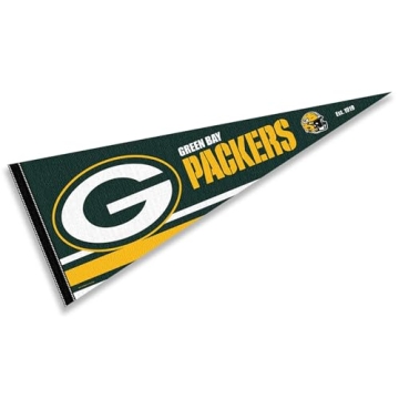 WinCraft Green Bay Packers Pennant Banner Flag - Premium Felt Display