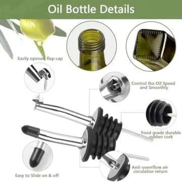 Leaflai Eco-Friendly Olive Oil Dispenser Bottle Set 17 oz