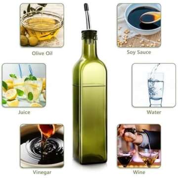 Leaflai Eco-Friendly Olive Oil Dispenser Bottle Set 17 oz
