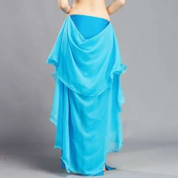 Elegant ROYAL SMEELA Chiffon Belly Dance Skirt in 6 Colors