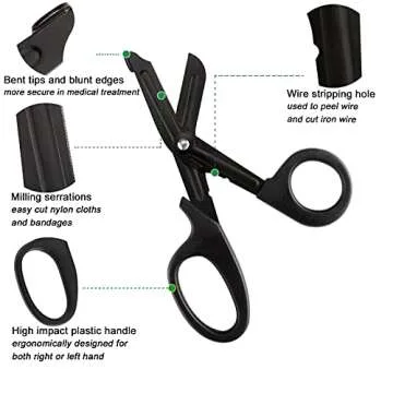 Anourney 7.5" Stainless Steel Bandage Shears,Medical Scissors,Trauma Shears,Fluoride-Coated with Non-Stick Blades Nursing Shears,Surgical Scissors,EMT Shears,Safety Tape Scissors,Emergency Scissors