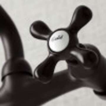 Kingston Brass KS213AB Magellan 6" Adjustable Center Wall Mount Kitchen Faucet, Antique Brass, 10.5 x 6 x 4.56