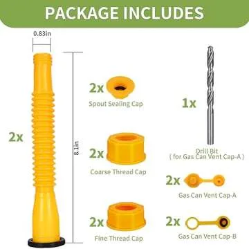 No-Spill Gas Can Spout Replacement Kit for Easy Fueling