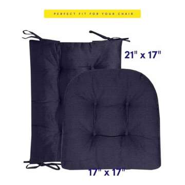 Sweet Home Collection Premium Tufted Rocking Chair Cushions