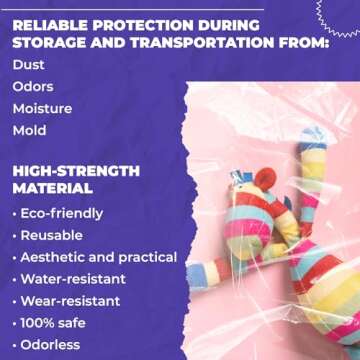 APQ Supply Clear Drawstring Bag, 18 x 24 Inches. Pack of 100 Clear Plastic Drawstring Bags. 2 Mil Drawstring Clear Plastic Bags. Waterproof Clear Plastic Bags Drawstring for Cosmetics, Toiletries