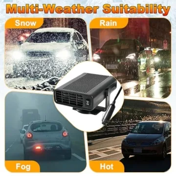 12V 200W Portable Car Heater Cooler 360° Rotatable Defroster