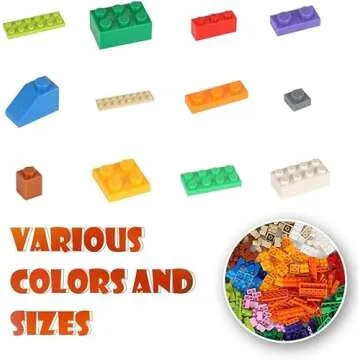 Lekebaby Classic Building Bricks Kit - 1500 Pieces for Kids