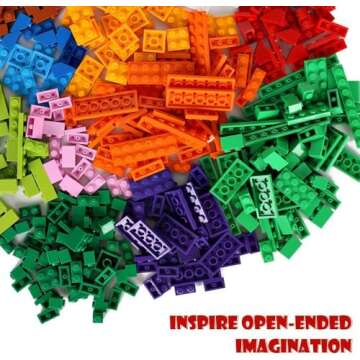 Lekebaby Classic Building Bricks Kit - 1500 Pieces for Kids