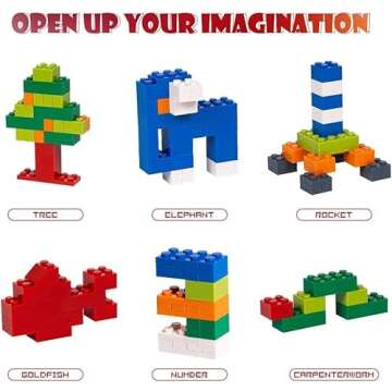Lekebaby Classic Building Bricks Kit - 1500 Pieces for Kids