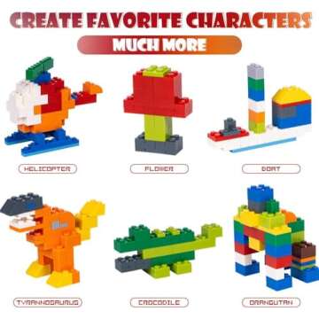 Lekebaby Classic Building Bricks Kit - 1500 Pieces for Kids