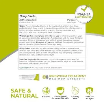 terrasil Ringworm Treatment for Humans – Antifungal Ringworm Cream for Adults & Kids, Clinically Proven 1% Clotrimazole Cream, Treats Most Ringworm Infections, Soothing Relief of Itchy Skin (0.5oz)