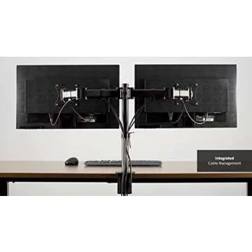 VIVO Dual Monitor Arms Fully Adjustable Desk Mount/Articulating Stand for 2 LCD Screens up to 27 (STAND-V002M)