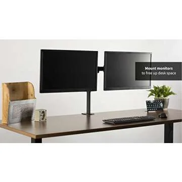 VIVO Dual Monitor Arms Fully Adjustable Desk Mount/Articulating Stand for 2 LCD Screens up to 27 (STAND-V002M)