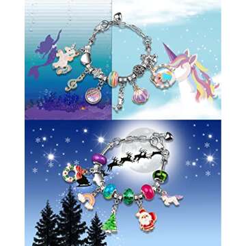 Girls Advent Calendar 2024, Charm Bracelets Making Kit for Kids Christmas Countdown Calendars 24 Days Xmas Jewelry Making Kit for Girls 6-7, Teens Teenagers Girl 8-12 & Women Arts and Crafts Gift Toys