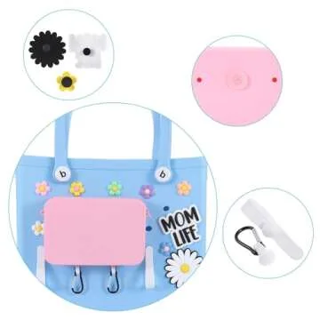 Stylish Silicone Accessories for Bogg Bags - Pink Set